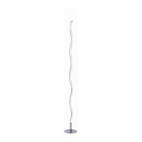 LED-Stehlampe Wave Silberfarben Länglich Wellen - Silberfarben, Design, Metall (14/14/120cm)