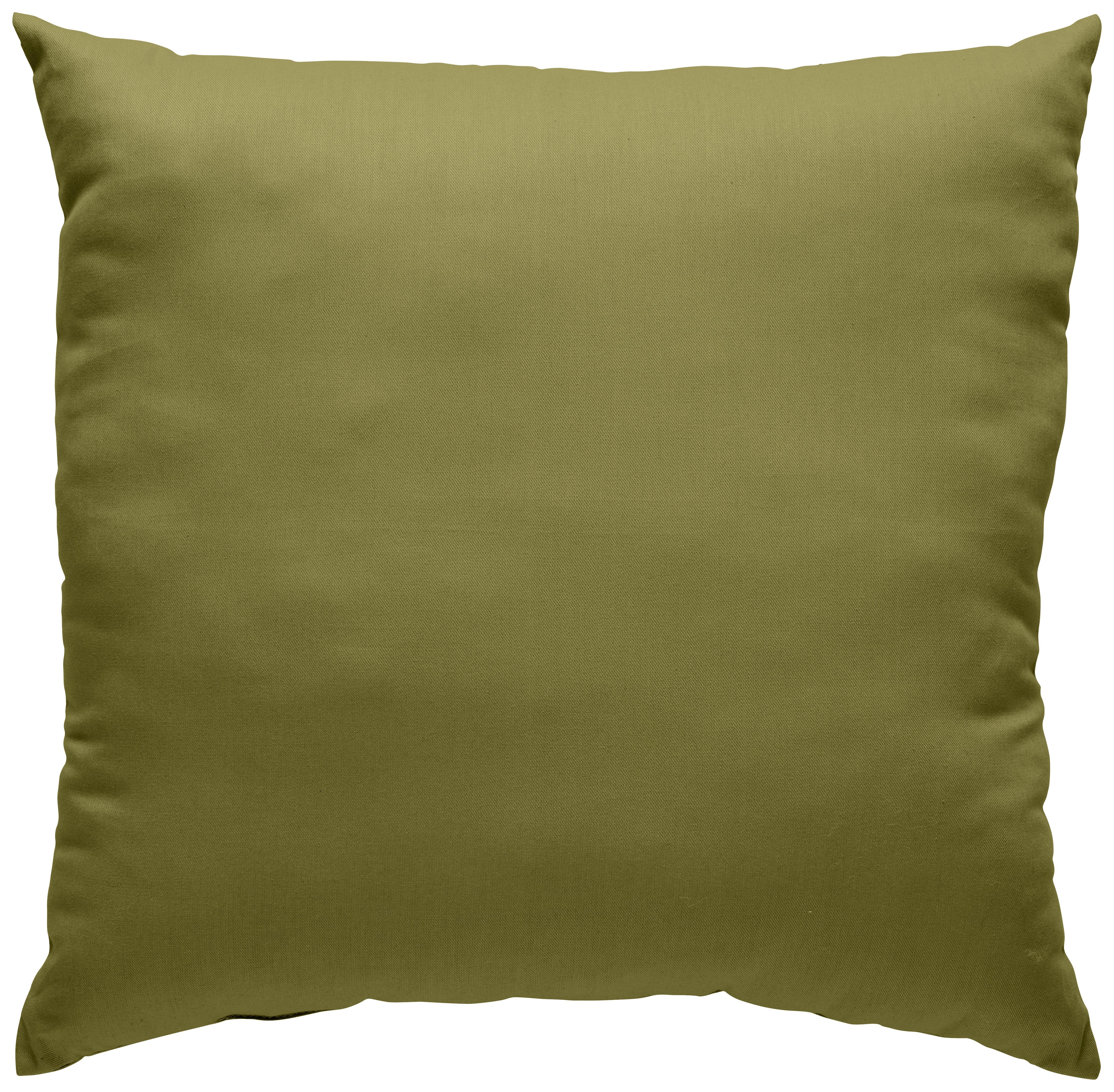 Dekorační polštář Mex, 48/48cm, olivově zelená - olivově zelená, Konvenční, textil (48/48cm) - Modern Living