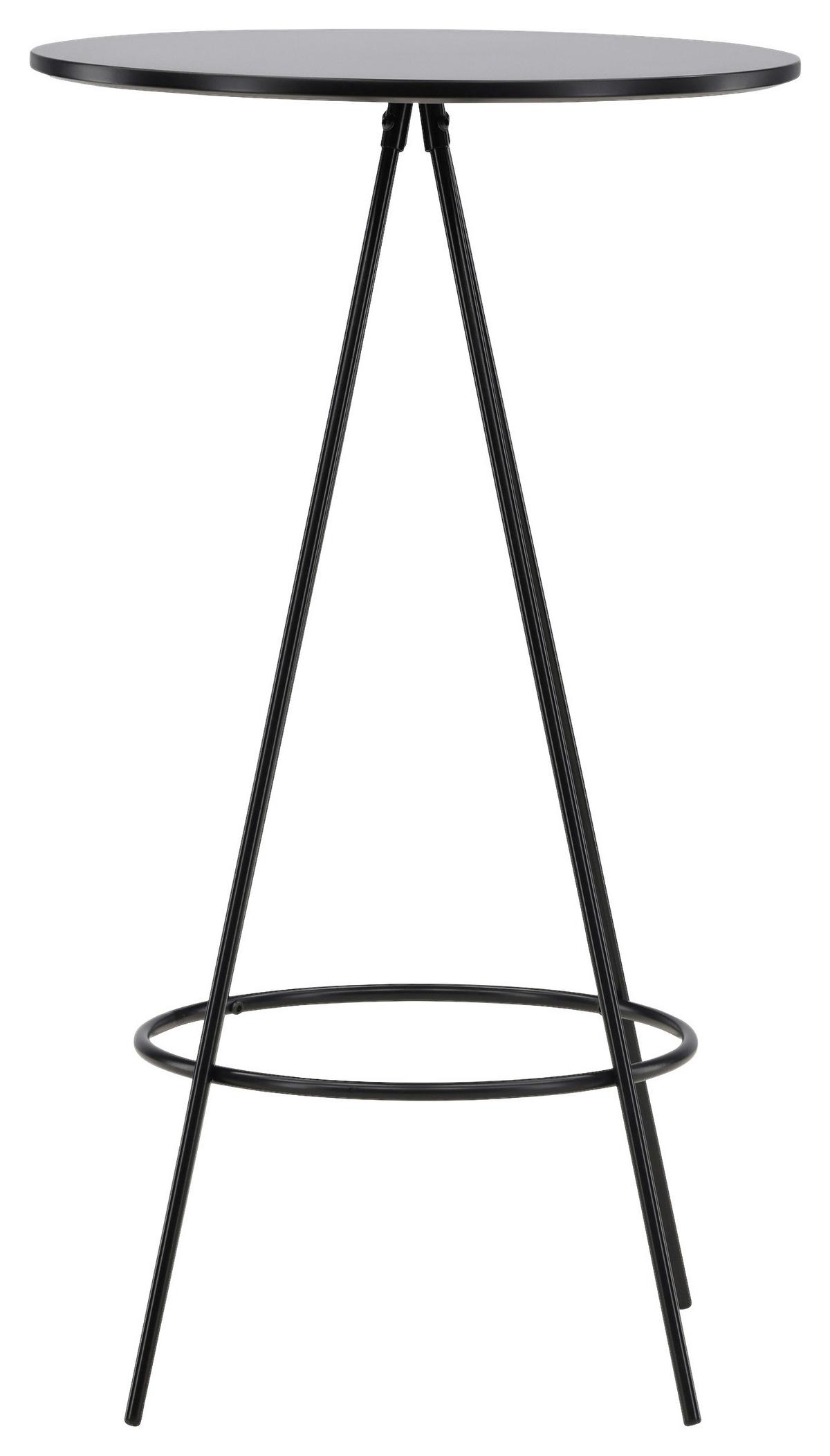 Barhocker Bistro - Schwarz, Design, Holzwerkstoff/Metall (60/105/60cm) - Livetastic