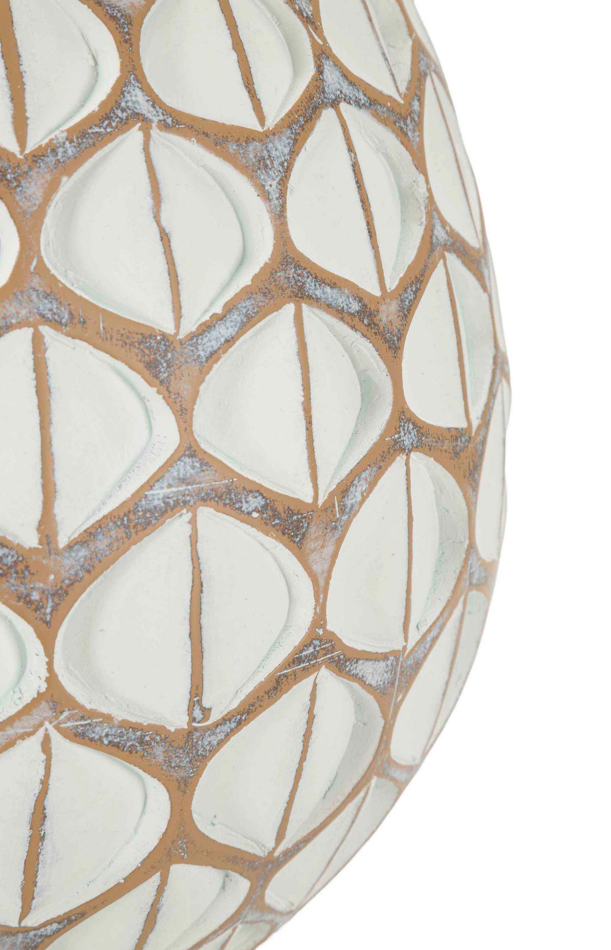 Vase Resin Tibet Weiß B: 27 Cm - Weiß, Basics, Kunststoff (27/27/27cm)