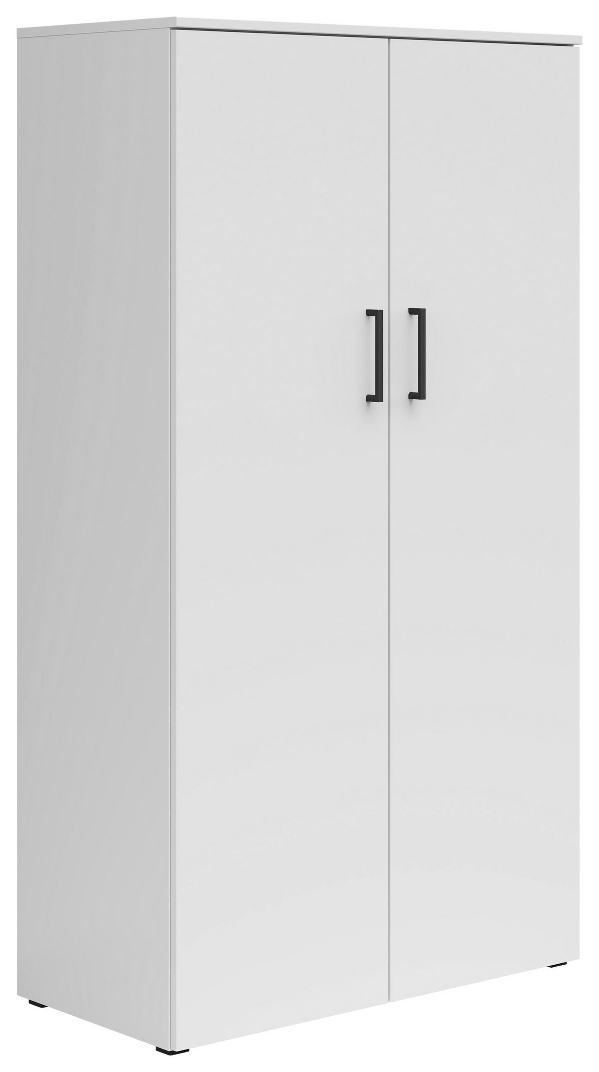 Skříň MULTISTAURAUM - bílá/černá, Moderní, kompozitní dřevo/plast (80/147/40cm)