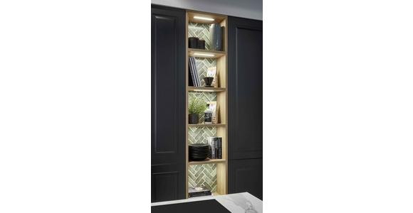 Einbauküche Springfield Frei Planbar Landhausstil - Schwarz, MODERN, Holzwerkstoff - Vertico
