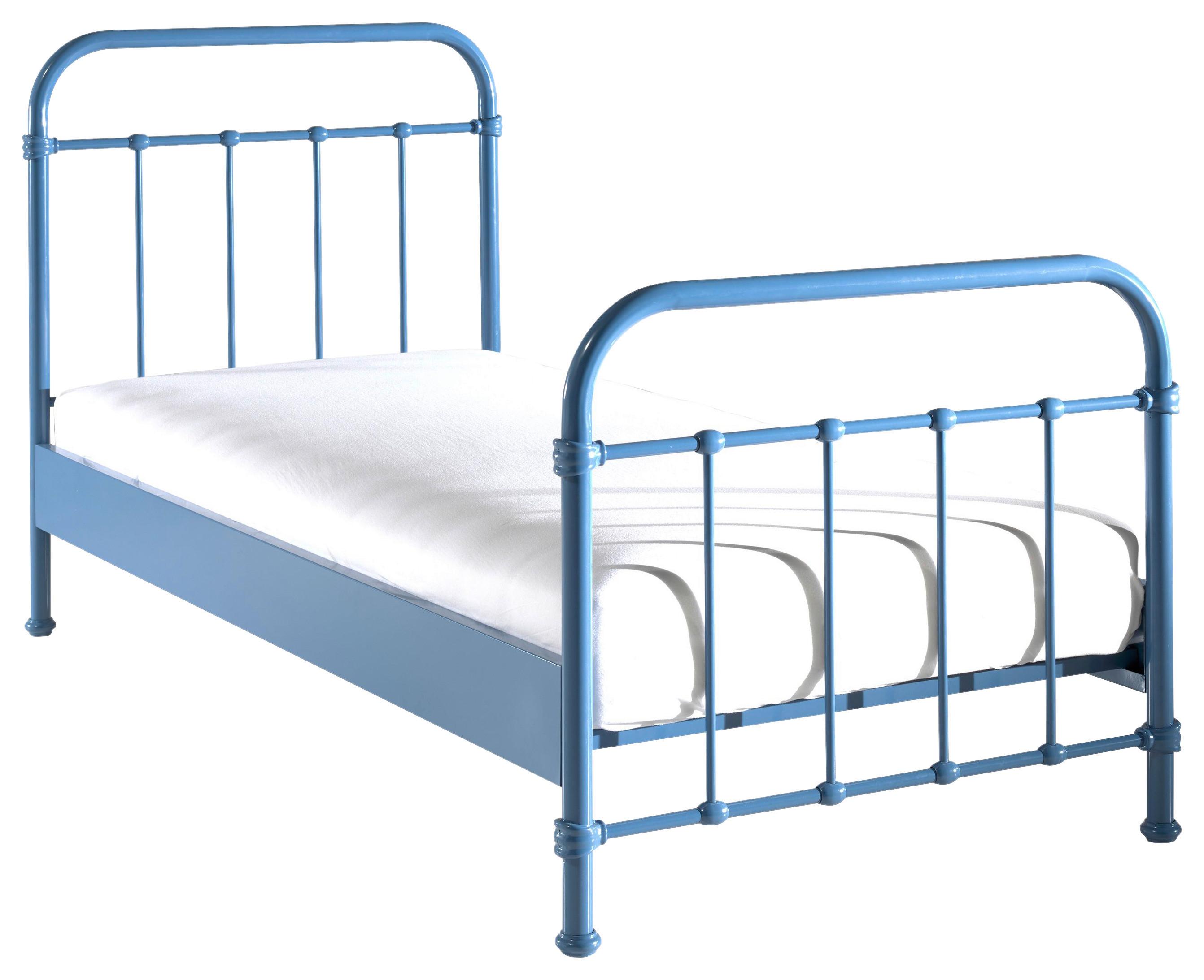 Kinder-/Juniorbett New York 90x200 cm Blau - Blau, ROMANTIK / LANDHAUS, Holzwerkstoff/Metall (90/200cm) - MID.YOU