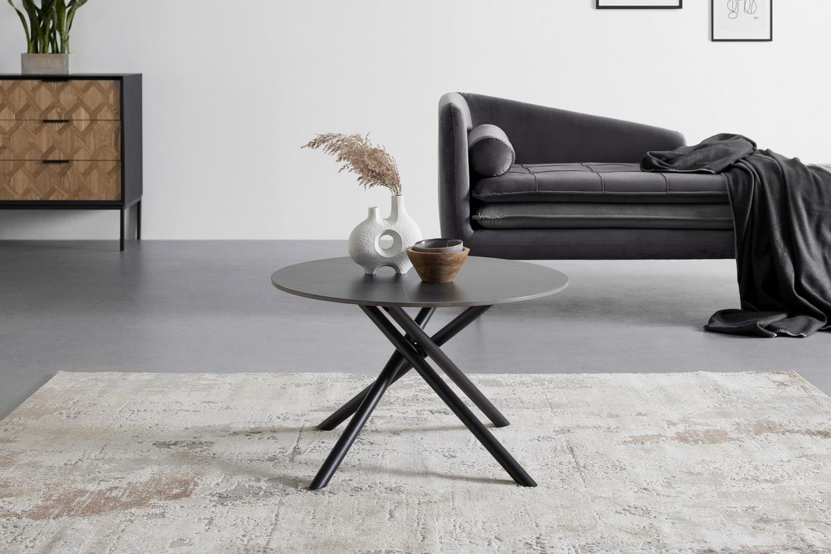 Konferenčný stolík MARBELLA 70 - čierna, Modern, kov/keramika (70/70/44cm) - Mömax