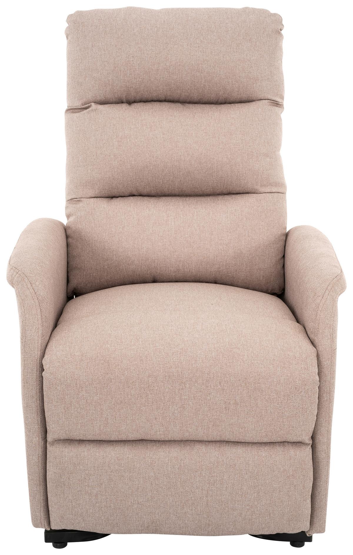 Relaxsessel Luxo Sandfarben B: 68 Cm - Sandfarben/Schwarz, Design, Textil/Metall (68/100/94cm) - Livetastic