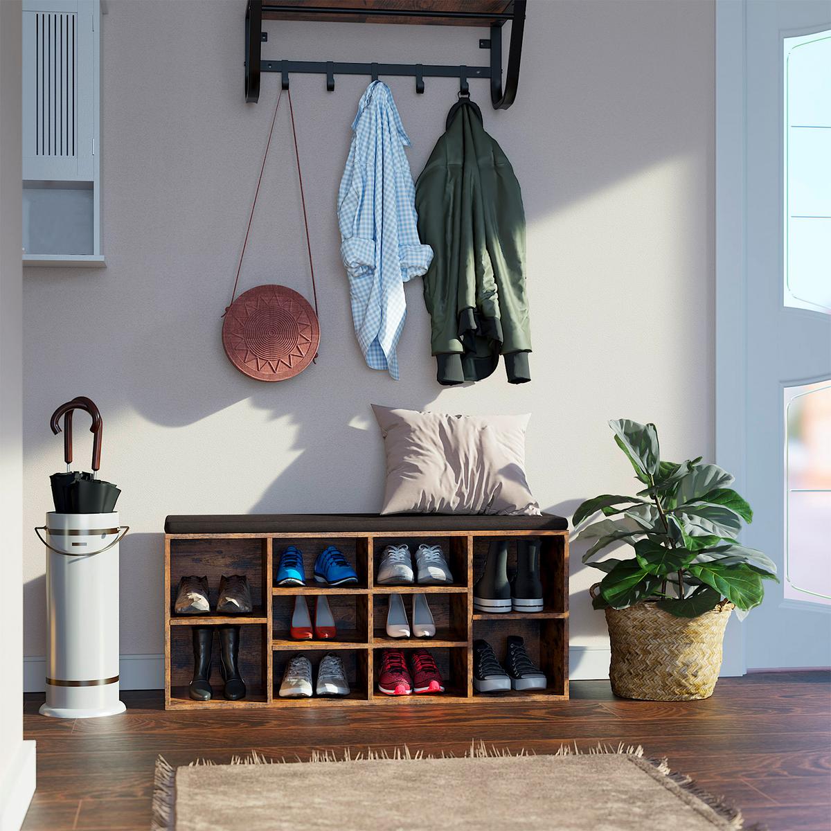ŠATNÍ LAVICE VINTAGE - hnědá, Trend, kompozitní dřevo (104/48/30cm) - Boxxx