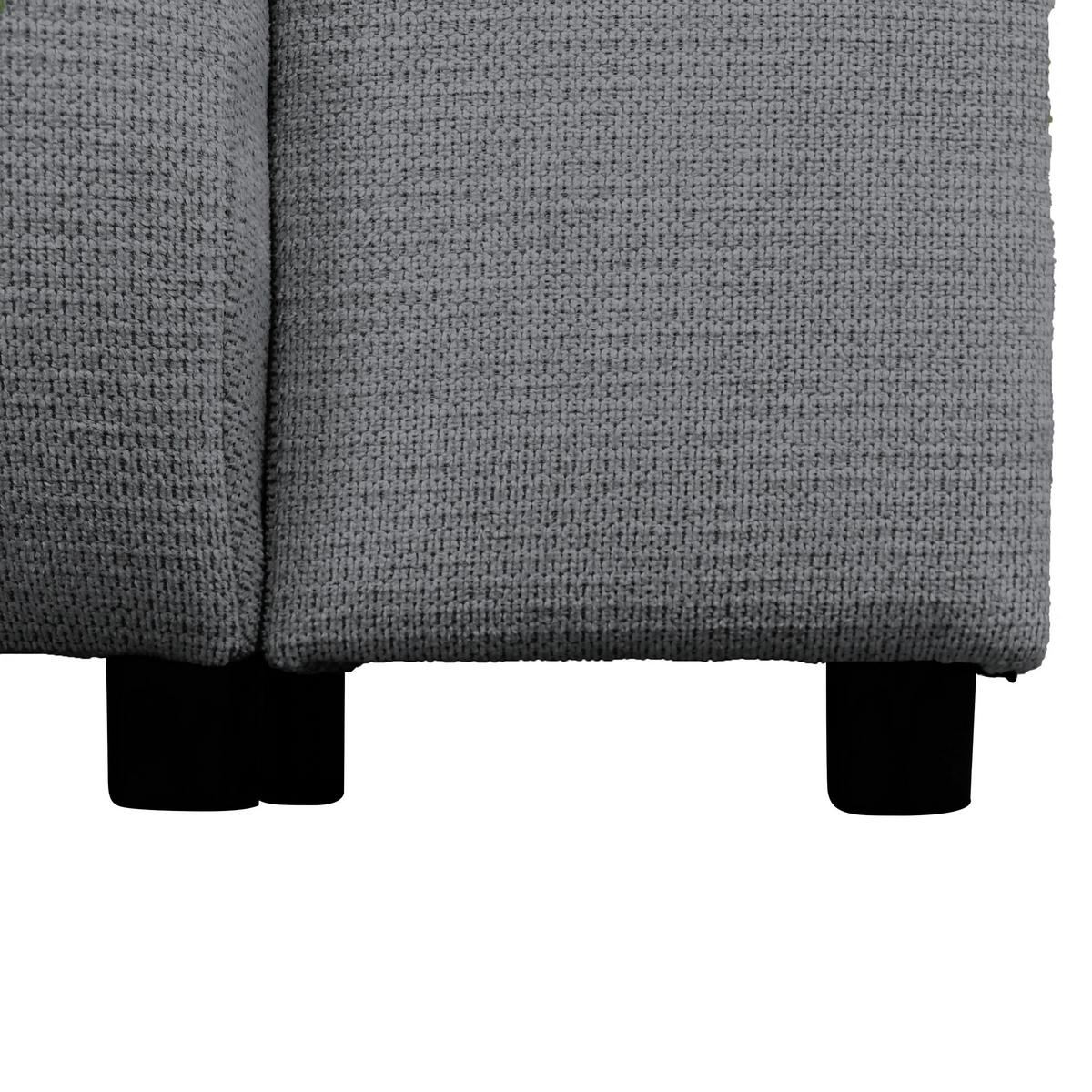 Ecksofa Velo Grau S: 160x250 cm - Schwarz/Grau, Design, Textil (160/250cm) - MID.YOU