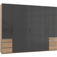 Drehtürenschrank 300cm Level, Grau/eiche Dekor - Eichefarben/Grau, MODERN, Glas/Holzwerkstoff (300/236/58cm) - MID.YOU