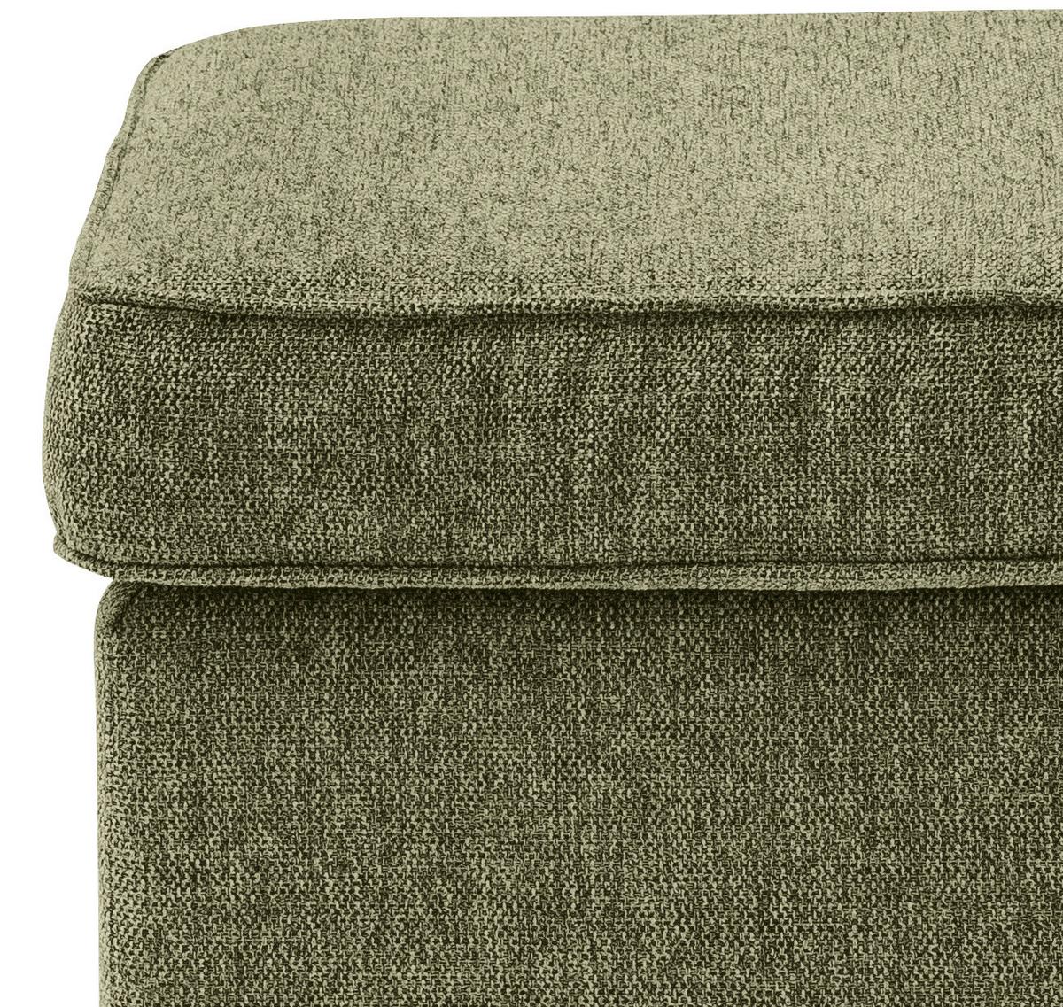 Hocker Oskar - Schwarz/Olivgrün, Basics, Holzwerkstoff/Textil (63/43/42cm) - MID.YOU