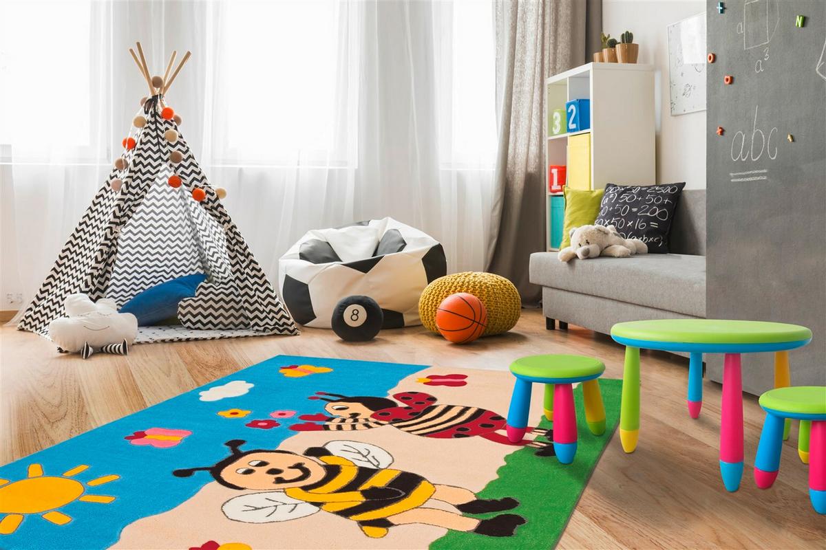 Kinderteppich Multicolor Joy 110x160 cm - Multicolor, Basics, Textil (110/160cm) - Kayoom