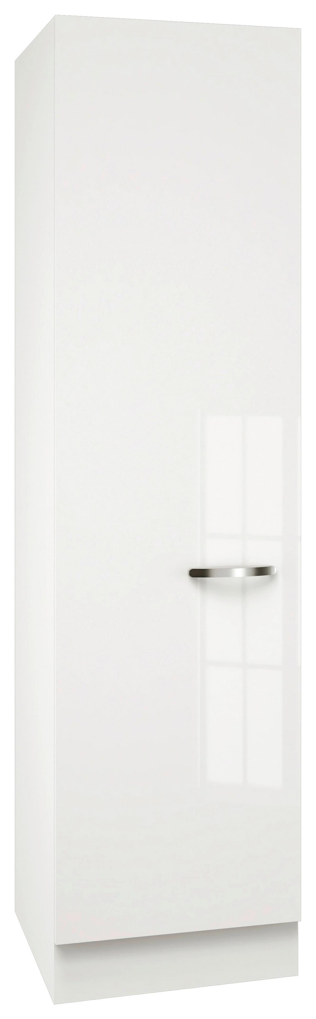 Geschirrschrank Alba B: 50 cm Weiß 1 Drehtür 3 Böden - Weiß Hochglanz/Weiß, MODERN, Holzwerkstoff (50/200/57cm)