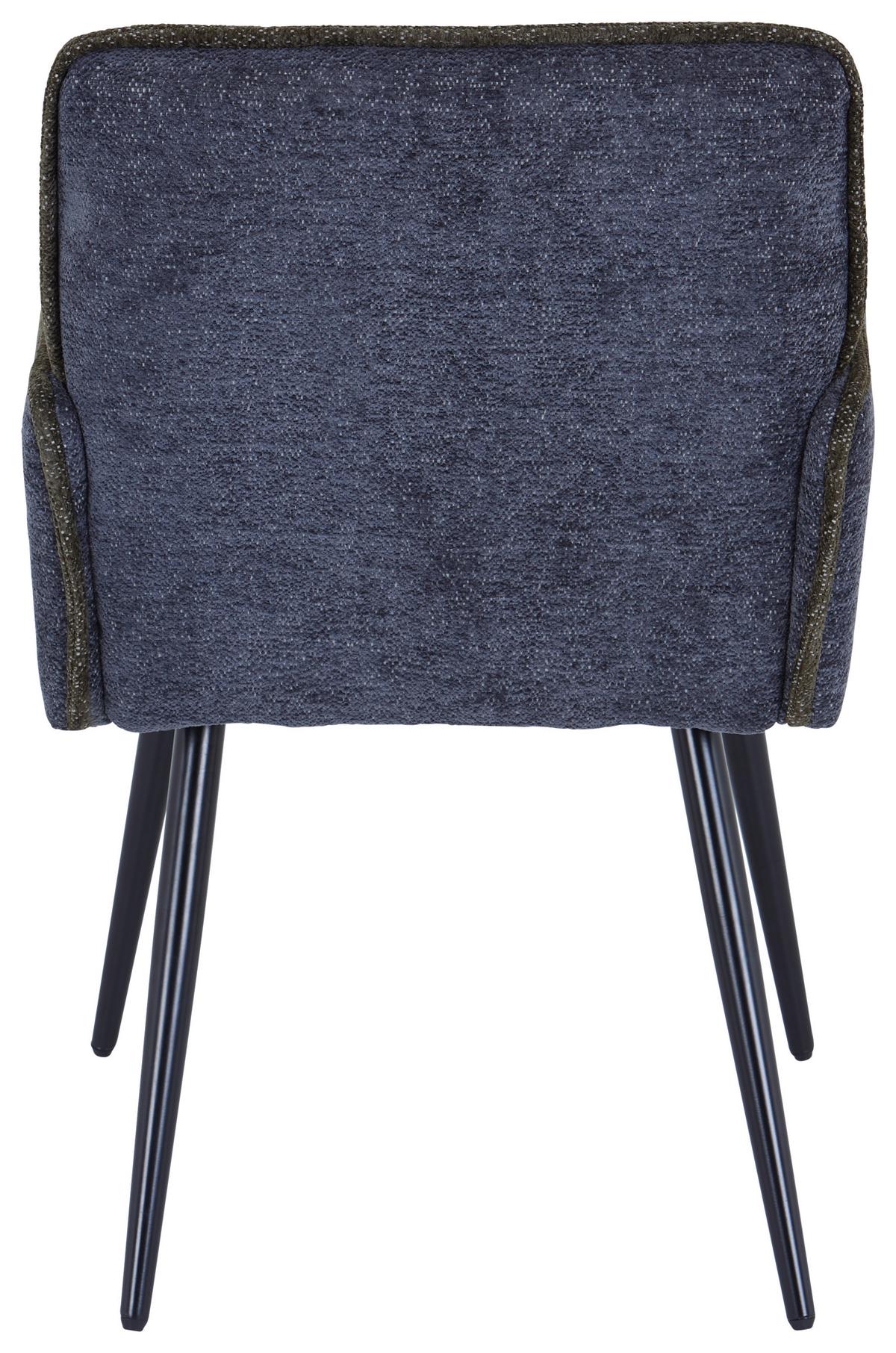 Armlehnstuhl Cory Dunkelgrau Gepolstert - Dunkelgrau/Schwarz, MODERN, Textil/Metall (57/84/57cm) - MID.YOU