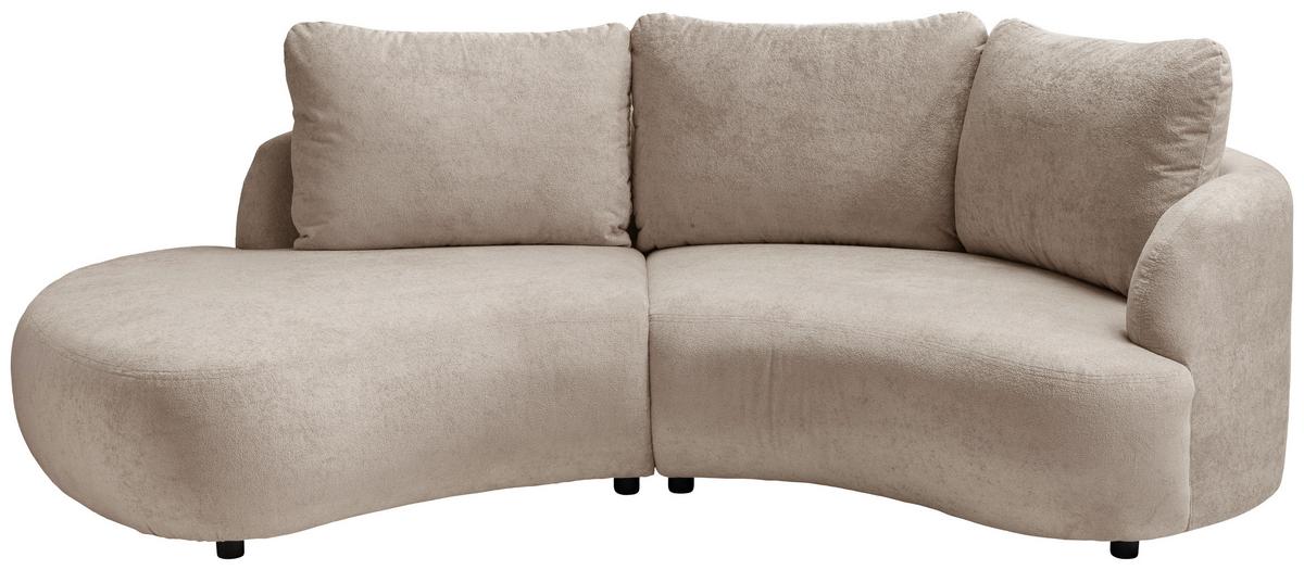 Ecksofa Doppo, Taupe S: 250x139 cm - Taupe/Schwarz, MODERN, Textil (250/139cm) - Livetastic