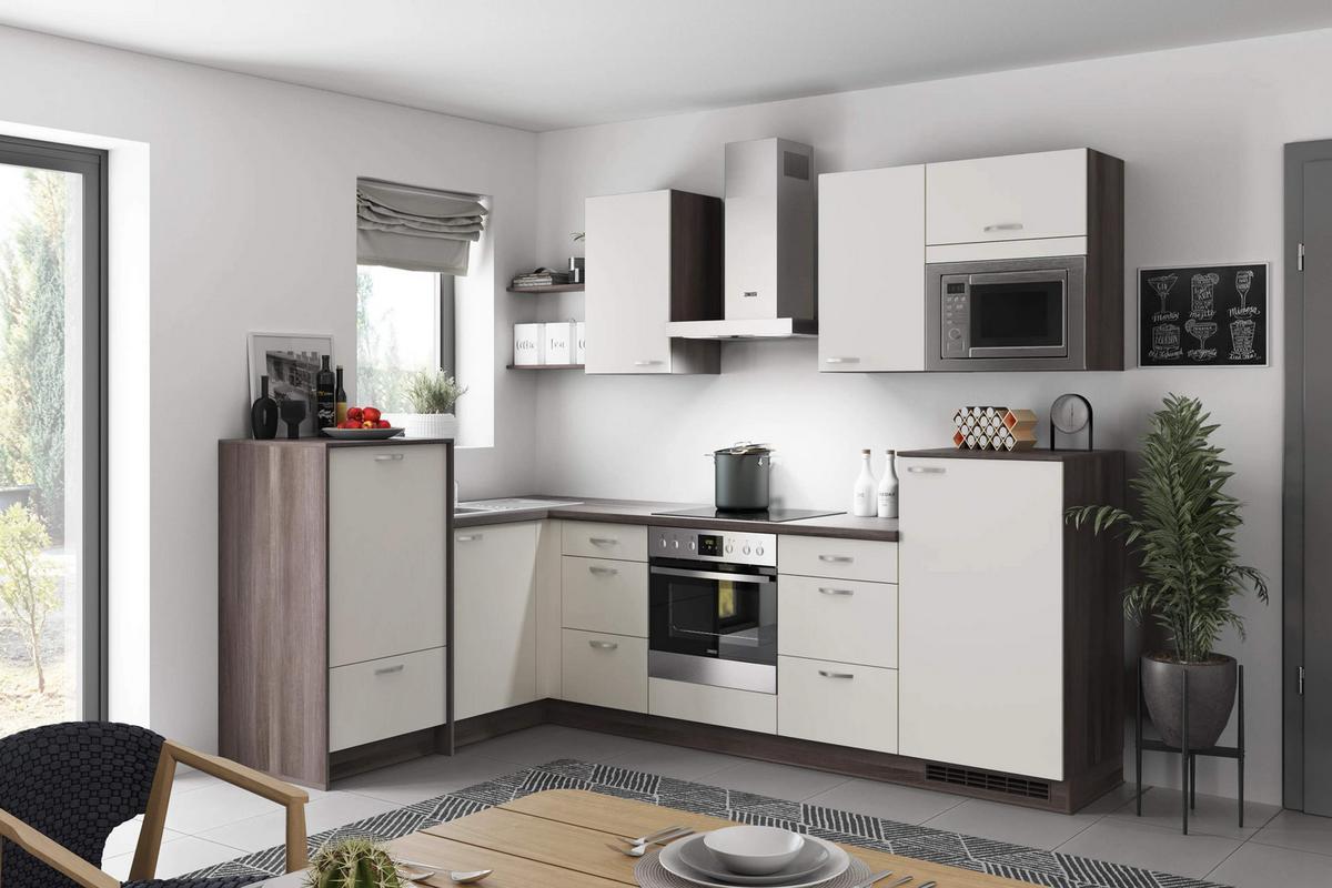 Eckküche Win - Eiche grau/Weiß, MODERN, Holzwerkstoff (178/280cm) - Express