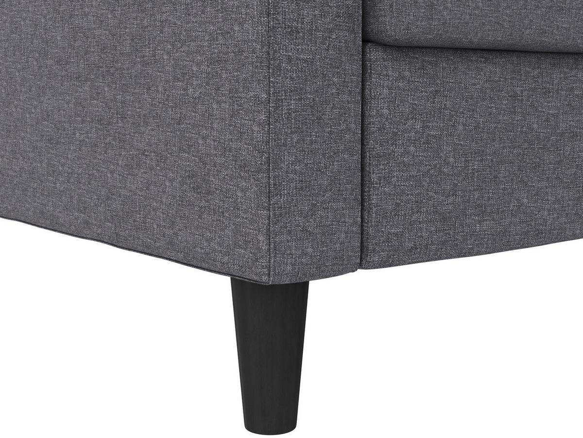 Ecksofa Palermo Grau, mit Stauraum - Schwarz/Grau, Basics, Textil (213/154cm) - Livetastic
