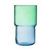 Trinkglas Grace - Hellblau/Mintgrün, Design, Glas (320ml)