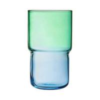 Trinkglas Grace - Hellblau/Mintgrün, Design, Glas (320ml)