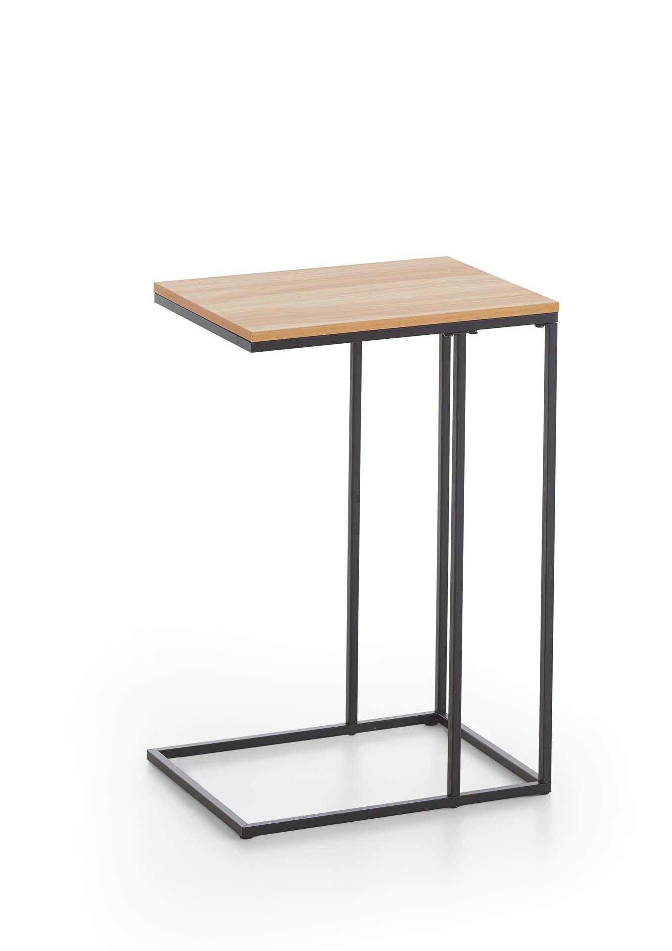 Couchtisch Schwarz B: 30 cm - Schwarz, Design, Holzwerkstoff/Metall (30/58/40cm) - MID.YOU