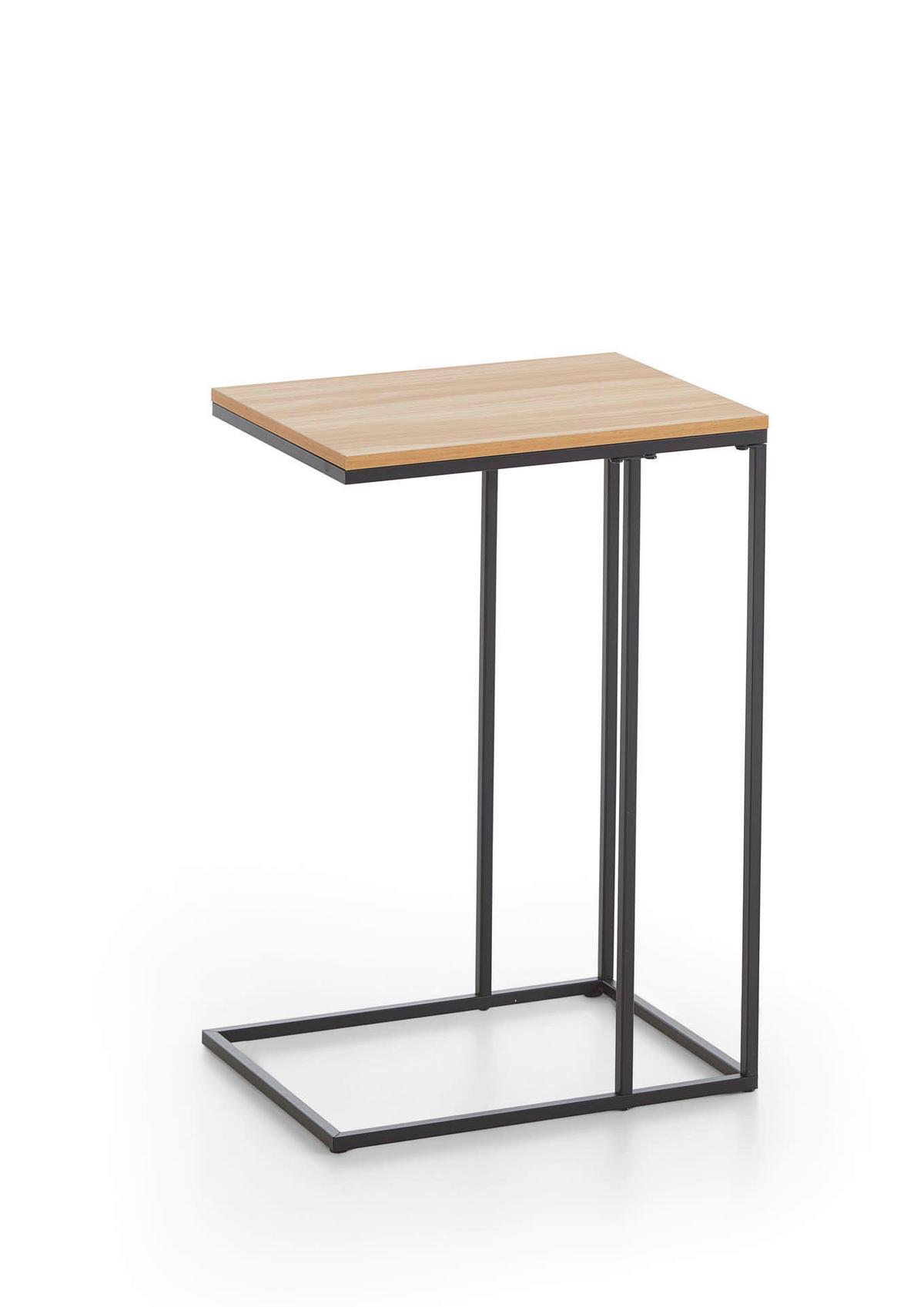 Couchtisch Schwarz B: 30 cm - Schwarz, Design, Holzwerkstoff/Metall (30/58/40cm) - MID.YOU