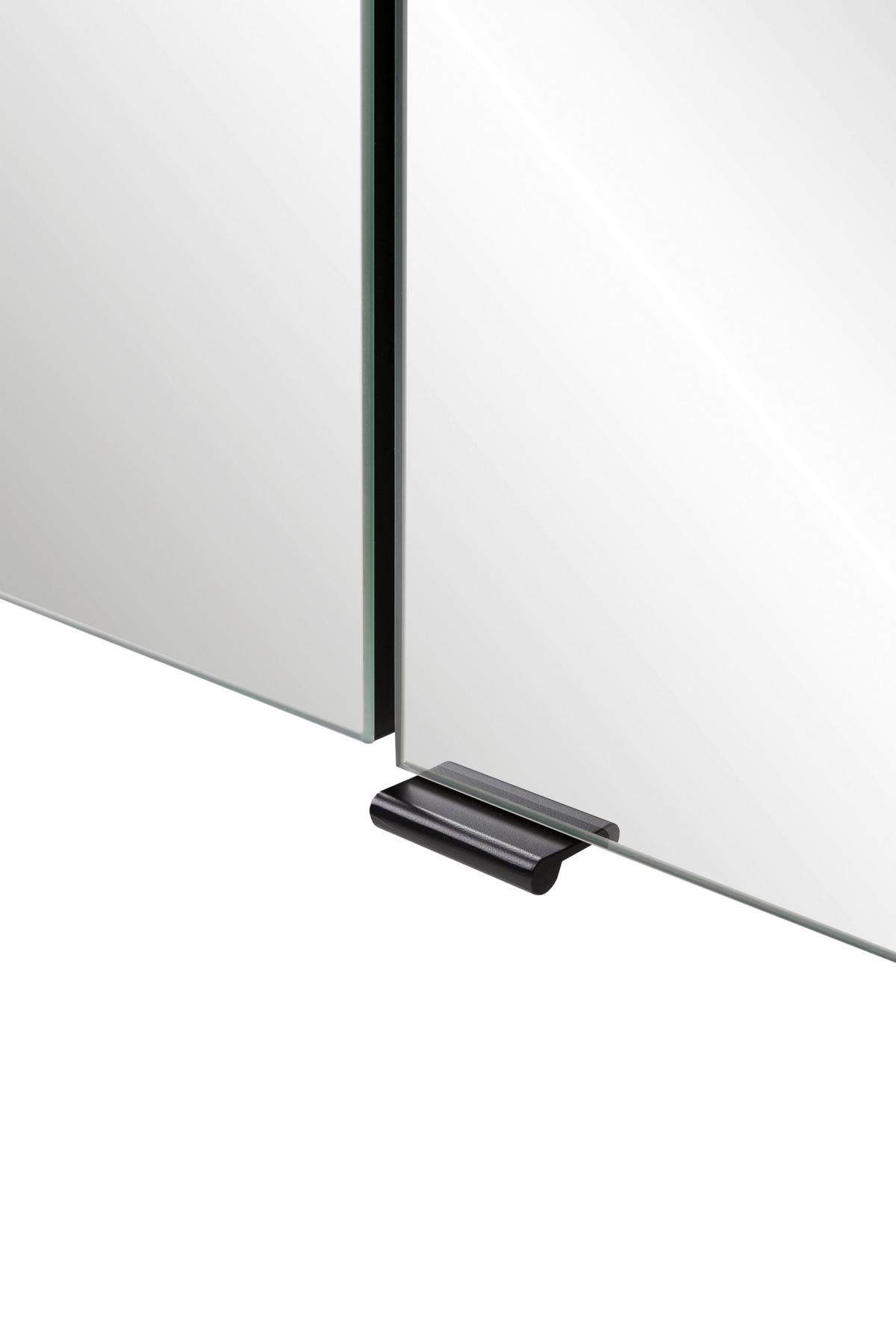 Spiegelschrank Chester mit LED Beleuchtung 3 Türen +Steckdose - Eiche Wotan, MODERN, Glas/Holzwerkstoff (120/64/20cm) - Held