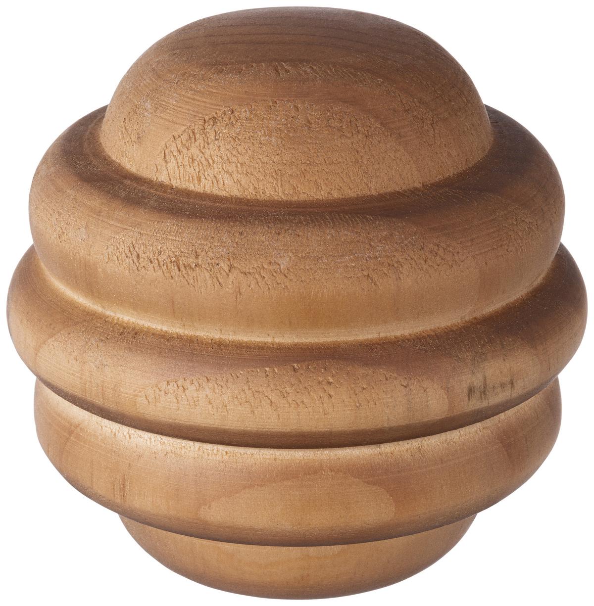 Dekoball Kira - Naturfarben, KONVENTIONELL, Holz (9,5/9,5cm) - Luca Bessoni