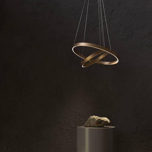 Pendelleuchte Rim - Messingfarben, Trend, Metall (80/120cm) - MAYTONI