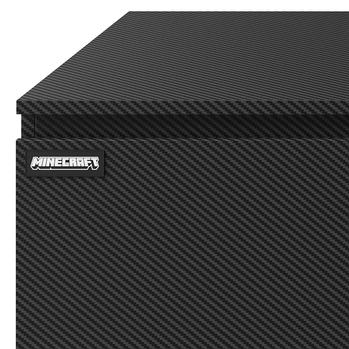 Tv-lowboard Minecraft B: 125 Cm Schwarz, Carbon Optik - Schwarz, MODERN, Holzwerkstoff (125/50/39cm) - Minecraft