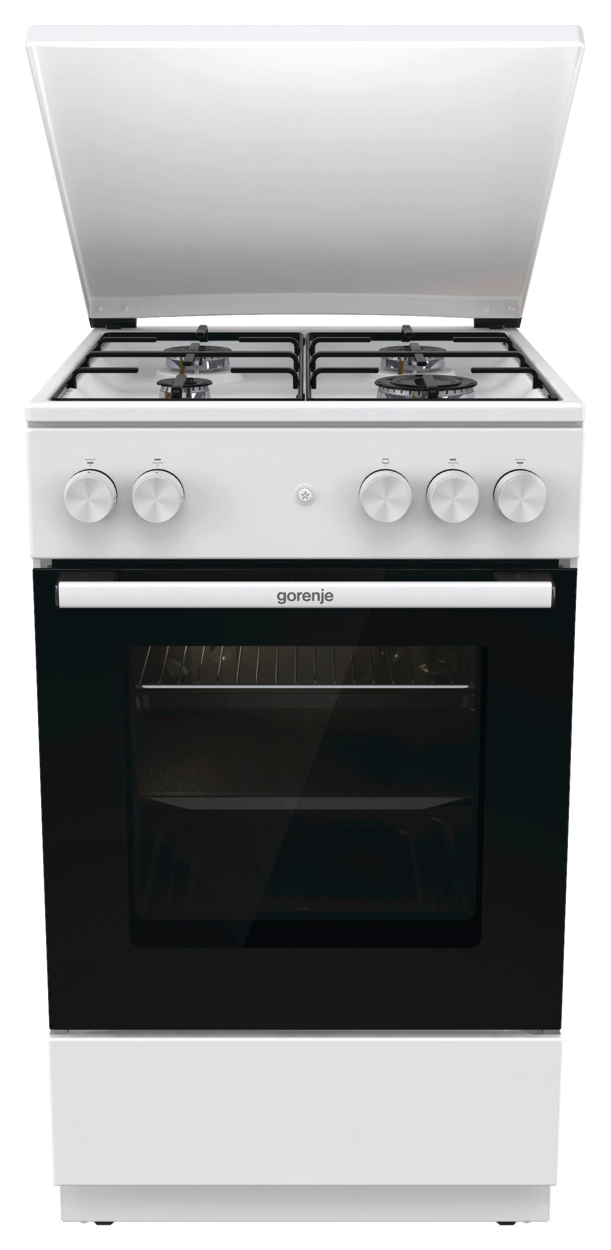 Herd Gg5a14wj - Weiß, Trend, Glas/Kunststoff (60/85/60cm) - Gorenje