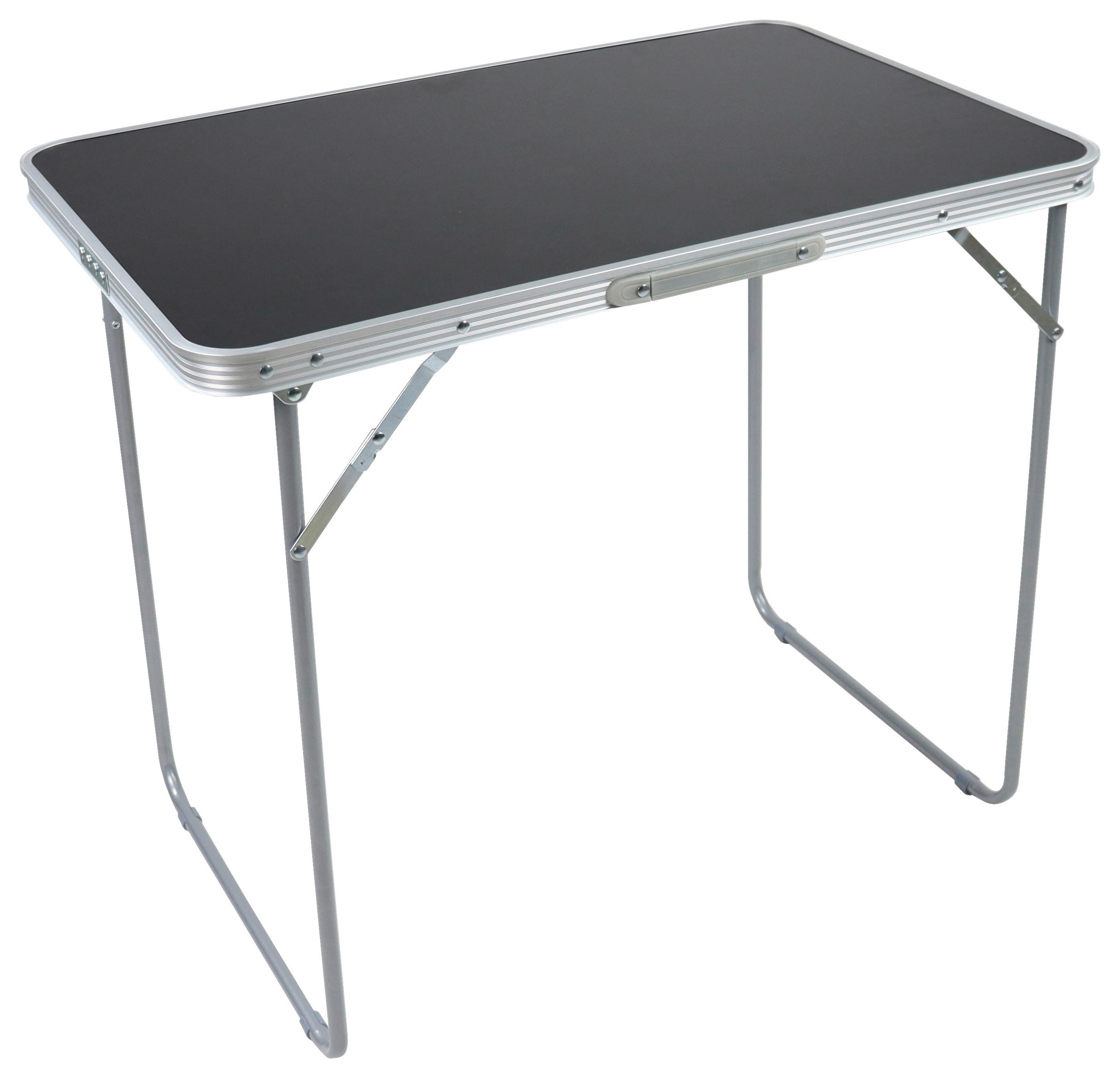 Campingtisch Galdas M Schwarz B: 53 Cm - Schwarz, MODERN, Holzwerkstoff/Kunststoff (80/53/70cm) - Ambia Garden