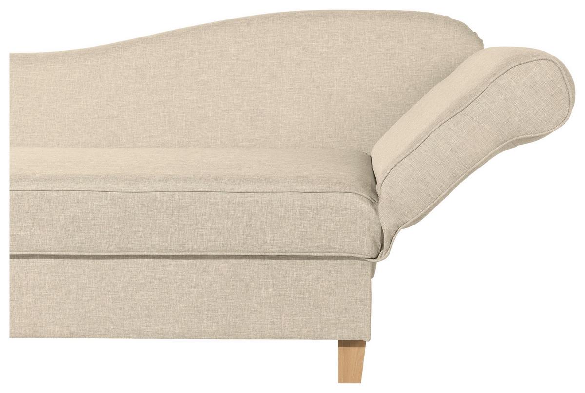 Récamiere Selma in Beige B: 190 cm - Beige/Buchefarben, Design, Textil (190/82/88cm) - Max Winzer
