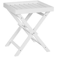 Kisasztal Nl24141w 46/55 Cm - fehér, Modern, természetes anyagok (46/55/40cm)