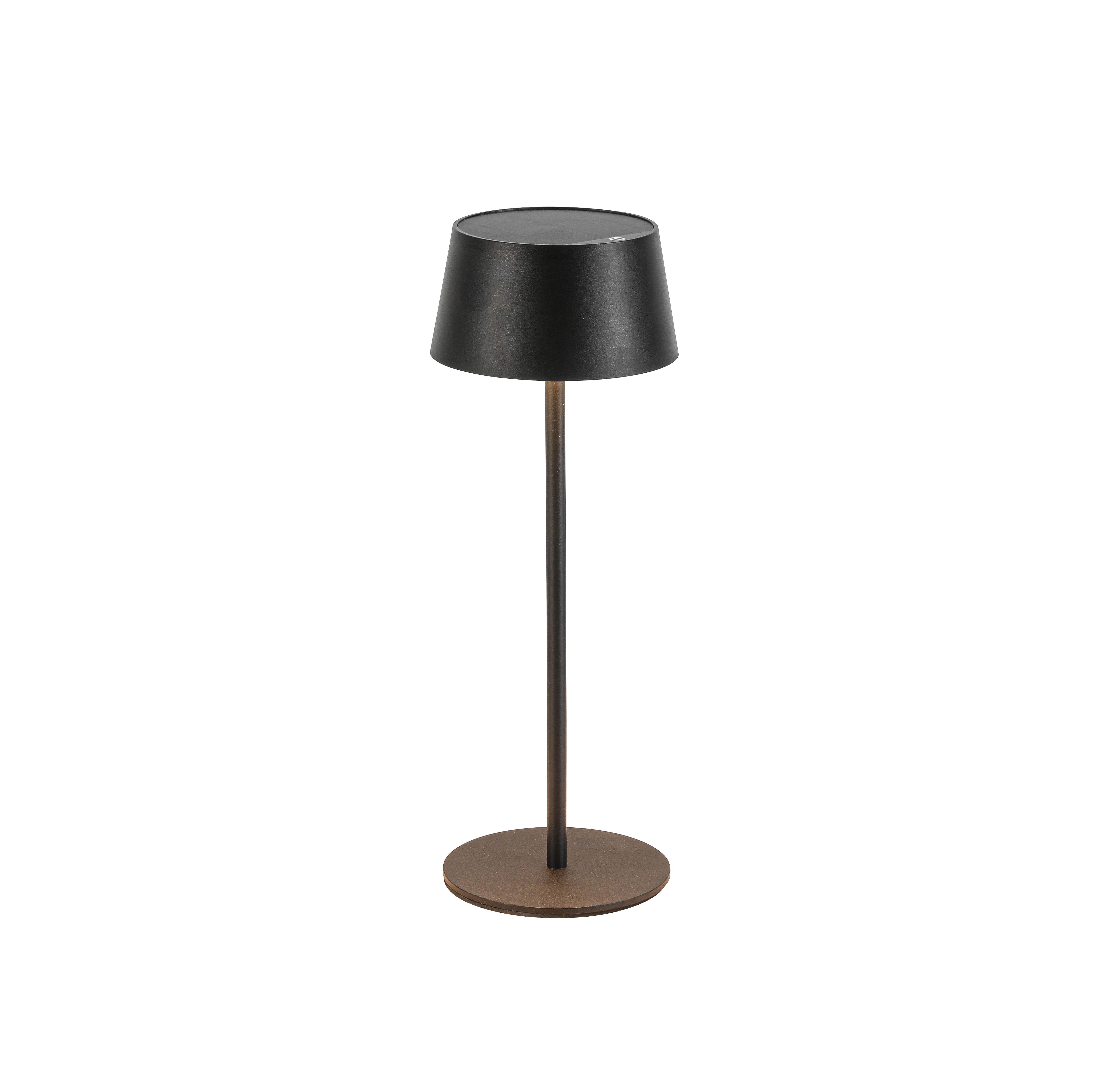NABÍJATEĽNÁ STOLNÁ LAMPA LITZI - čierna, Modern, kov/plast (11,6/31,3cm) - Modern Living