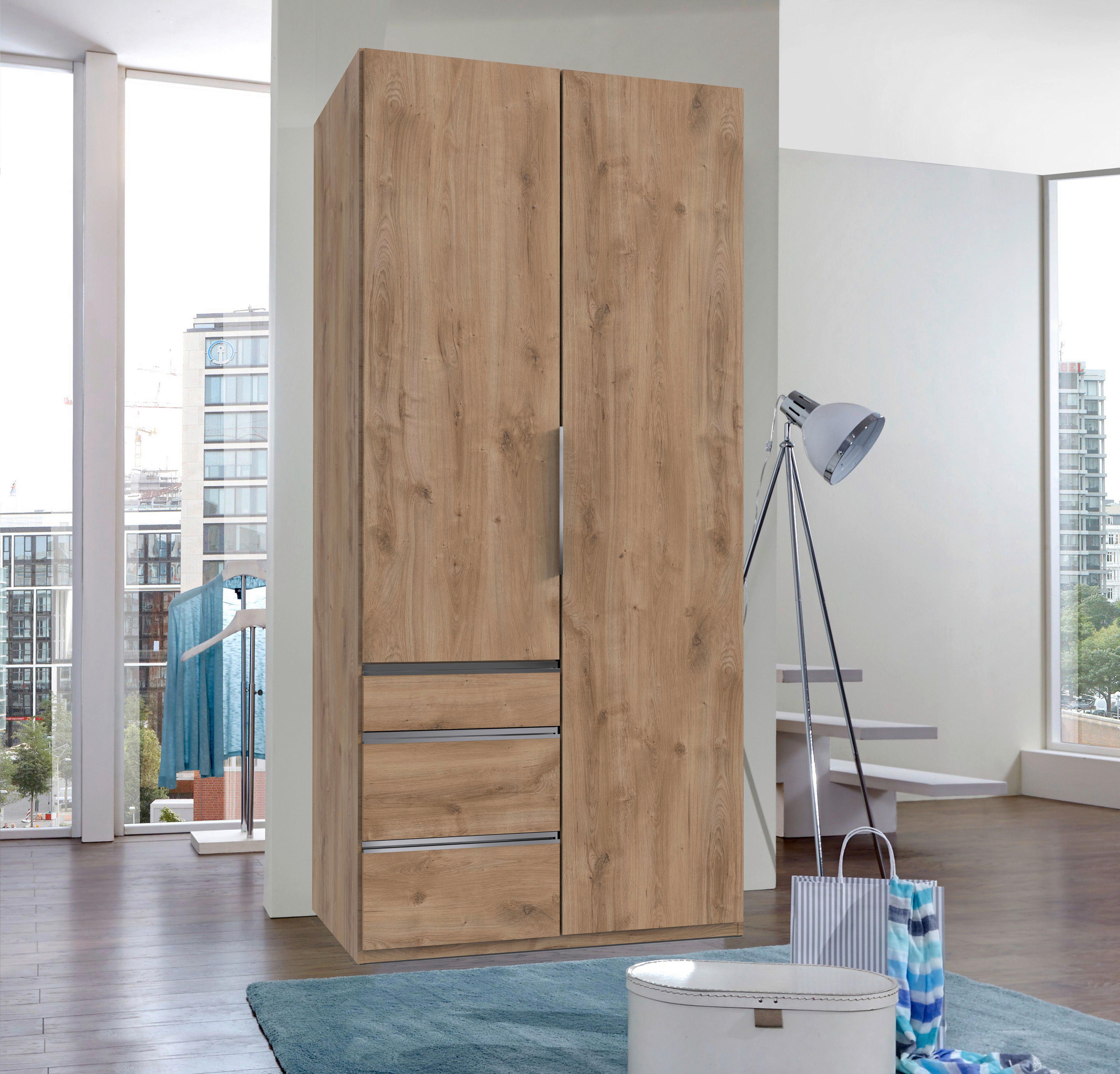 Drehtürenschrank Level 36 A Plankeneiche Dekor, B:100cm - Plankeneiche, MODERN, Holzwerkstoff (100/216/58cm) - MID.YOU