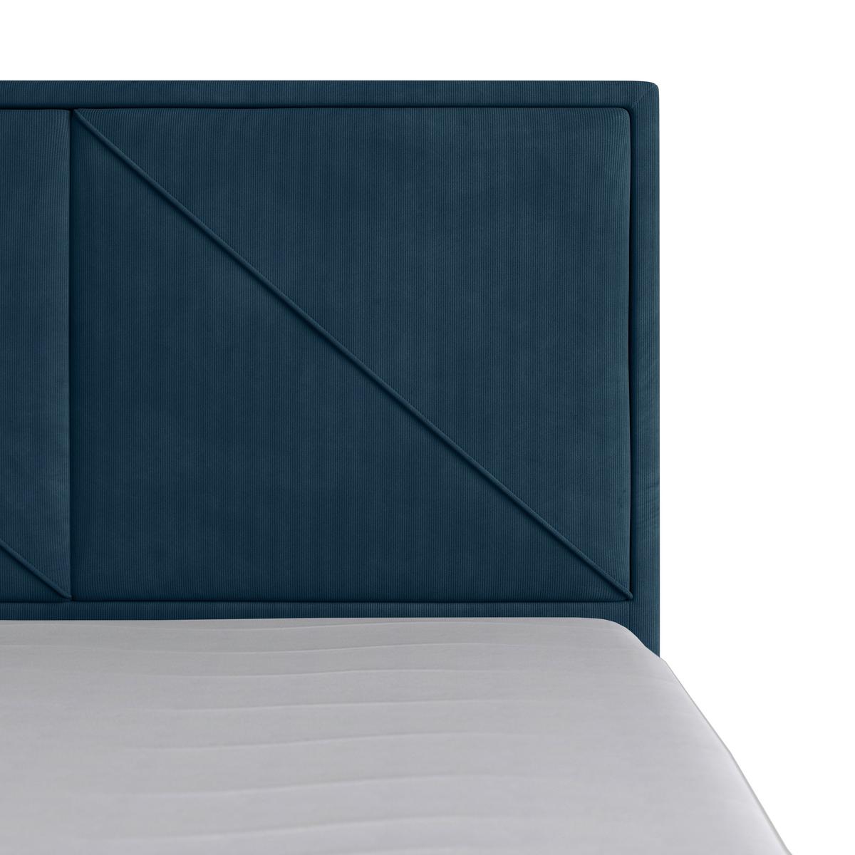 Boxspringbett mit Bettkasten 180x200 cm Blau Bologna - Blau/Schwarz, MODERN, Holz/Kunststoff (180/200cm) - MID.YOU