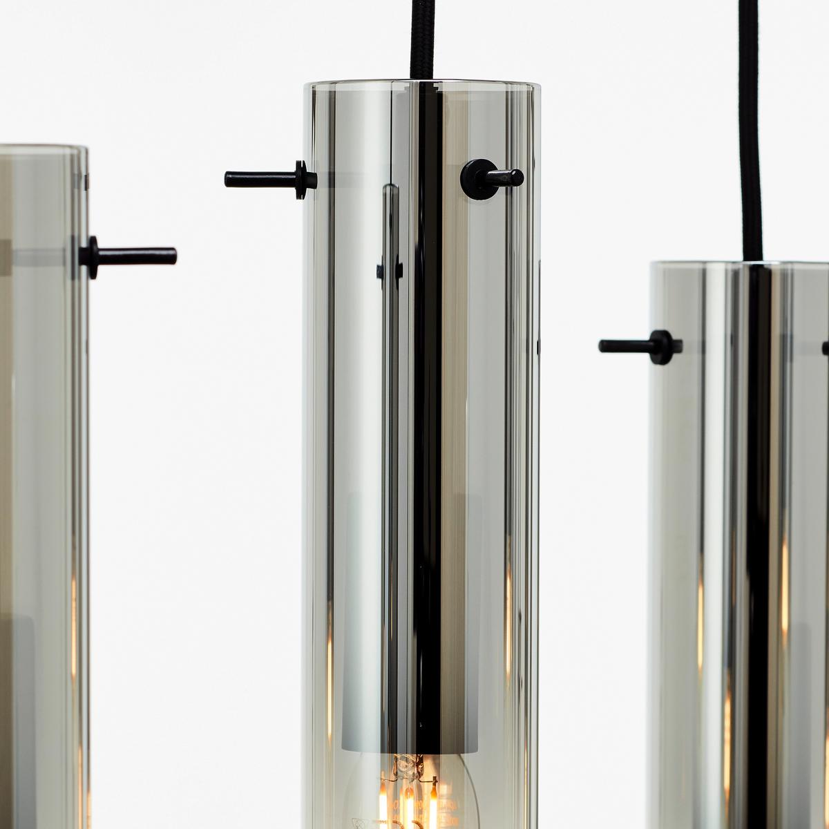 Hängeleuchte 99212/06 Glasini - Schwarz/Grau, Design, Glas/Metall (80/30/199cm) - Brilliant