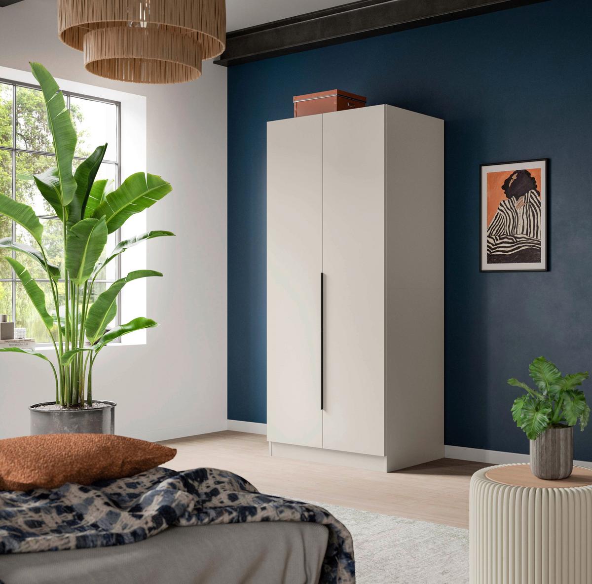 DREHTÜRENSCHRANK Kopenhagen Kaschmir B: 80cm - Kaschmir, MODERN, Holzwerkstoff (80/181/52cm) - Livetastic