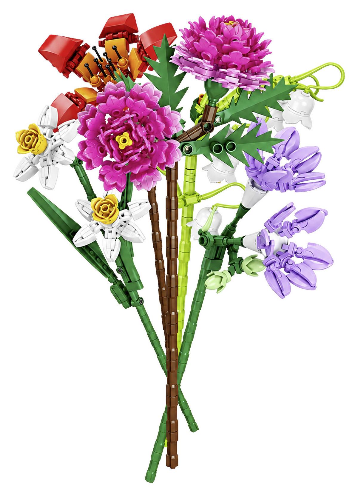 Bastelblumen zum Zusammenbauen 12 Modelle sortiert - Multicolor, LIFESTYLE, Kunststoff (14/14/32cm)