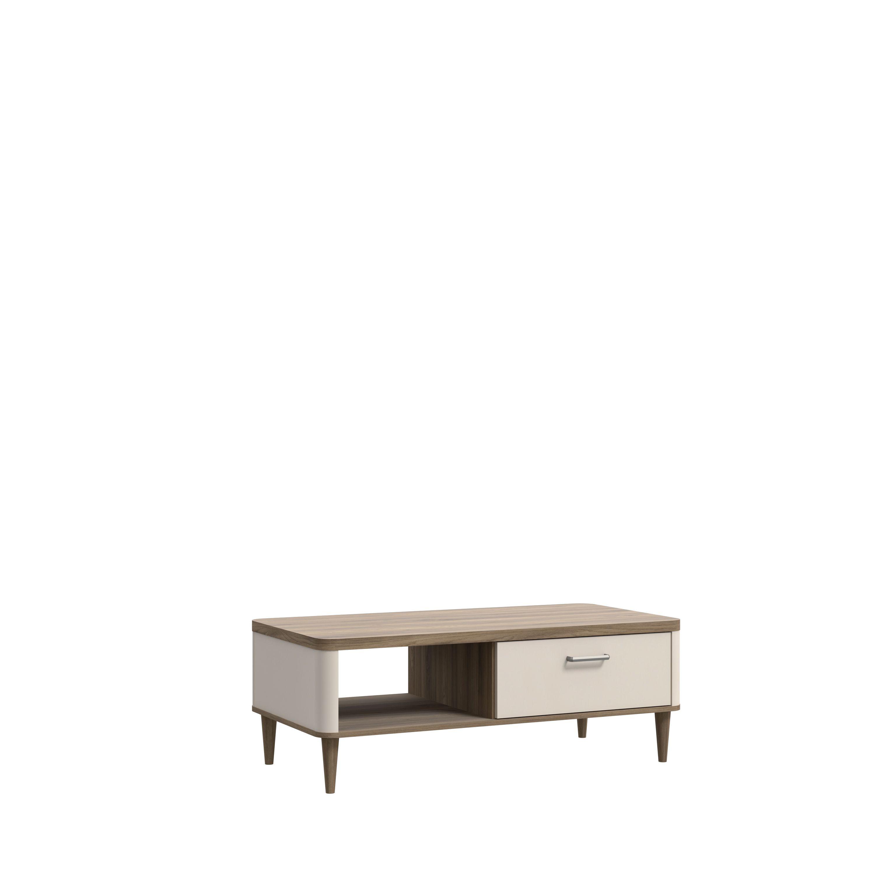 KONFERENČNÝ STOLÍK LACETTI - piesková/farba duba, Modern, kompozitné drevo (120/43,7/60cm)