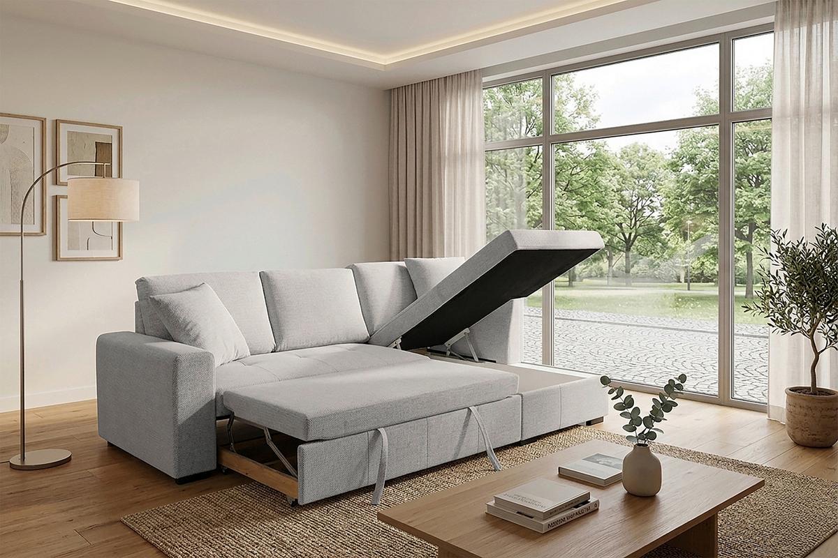 Ecksofa Lukas Creme S: 239x158 Cm - Creme, Trend, Textil (239/158cm)