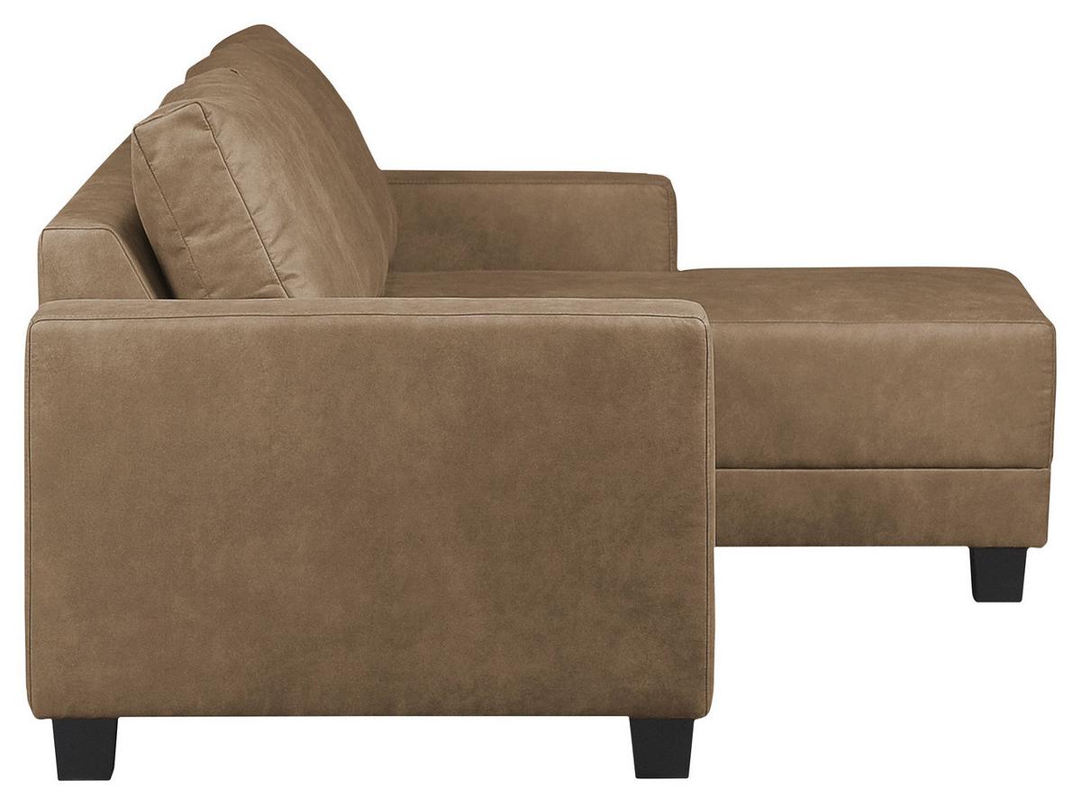 Ecksofa Grenwood Schlammfarben S: 200x144 Cm - Schlammfarben/Braun, Design, Textil (200/144cm) - MID.YOU