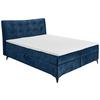 Boxbett mit Topper+bettkasten 180x200 cm Melrose - Blau/Schwarz, MODERN, Holzwerkstoff/Textil (180/200cm) - MID.YOU