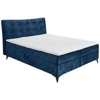 Boxbett Mit Topper+bettkasten 180x200 Cm Melrose - Blau/Schwarz, MODERN, Holzwerkstoff/Textil (180/200cm) - MID.YOU