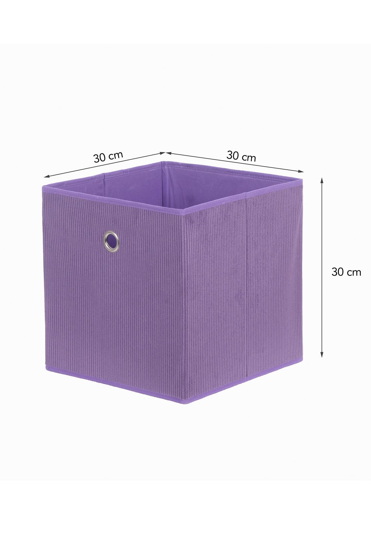 Összehajtható Doboz Cubi New - lila, Modern, textil/papír (30/30/30cm)