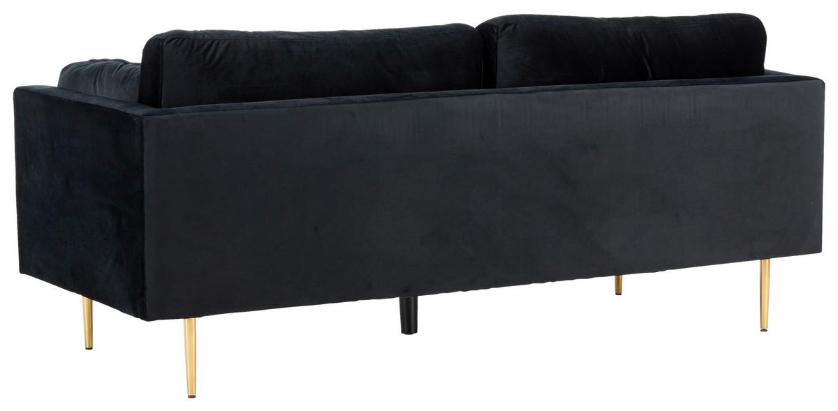 2-Sitzer-Sofa Boom - Goldfarben/Schwarz, Design, Textil/Metall (203/84/90cm) - Livetastic