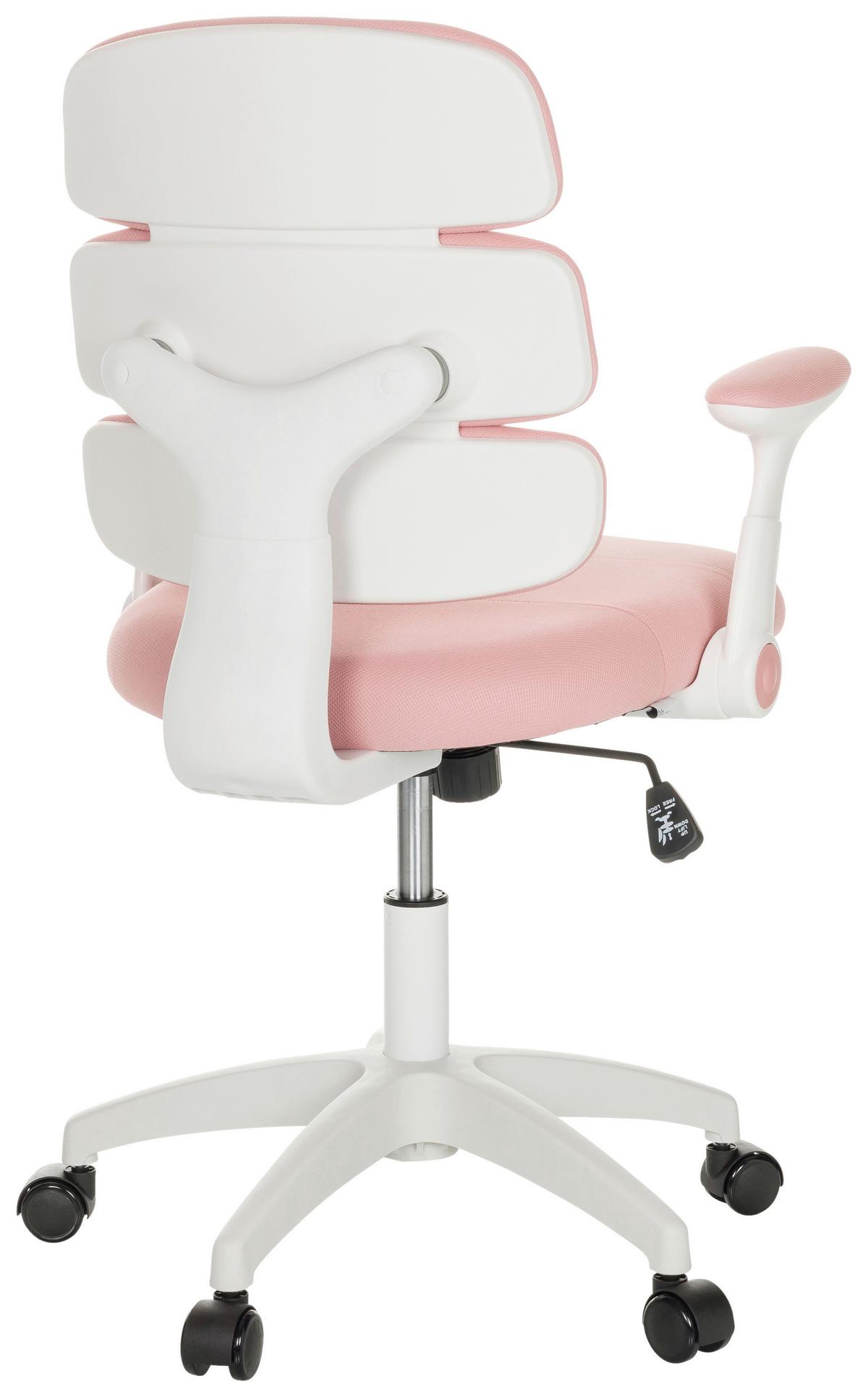 Jugenddrehstuhl Kid Ergolino W - Rosa/Weiß, Basics, Kunststoff/Textil (62/86-97/62cm) - MID.YOU