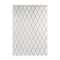Hochflor Teppich Weiß/Beige Vivica 160x230 cm - Beige/Weiß, Design, Textil (160/230cm) - Kayoom