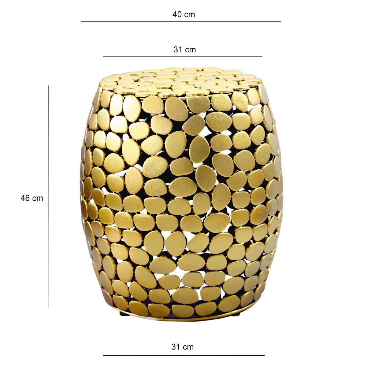 Beistelltisch Goldfarben B: 40 cm - Goldfarben, Design, Metall (40/46/40cm) - Livetastic