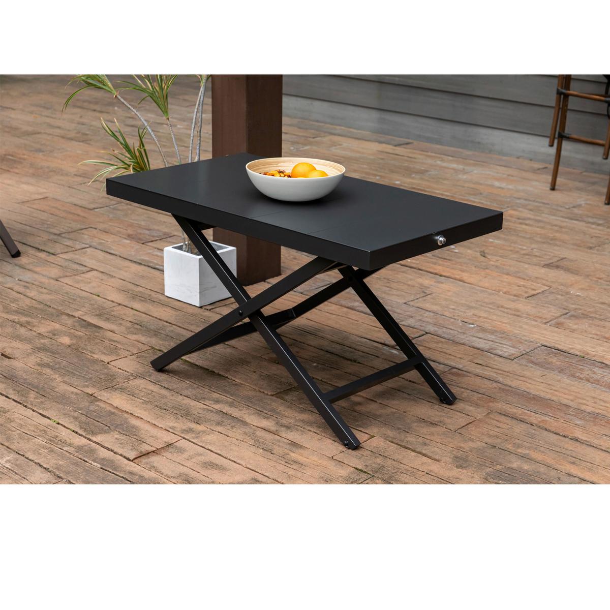 Loungetisch Merino Designo - Anthrazit, MODERN, Kunststoff/Metall (110/62/60cm) - Gardenson