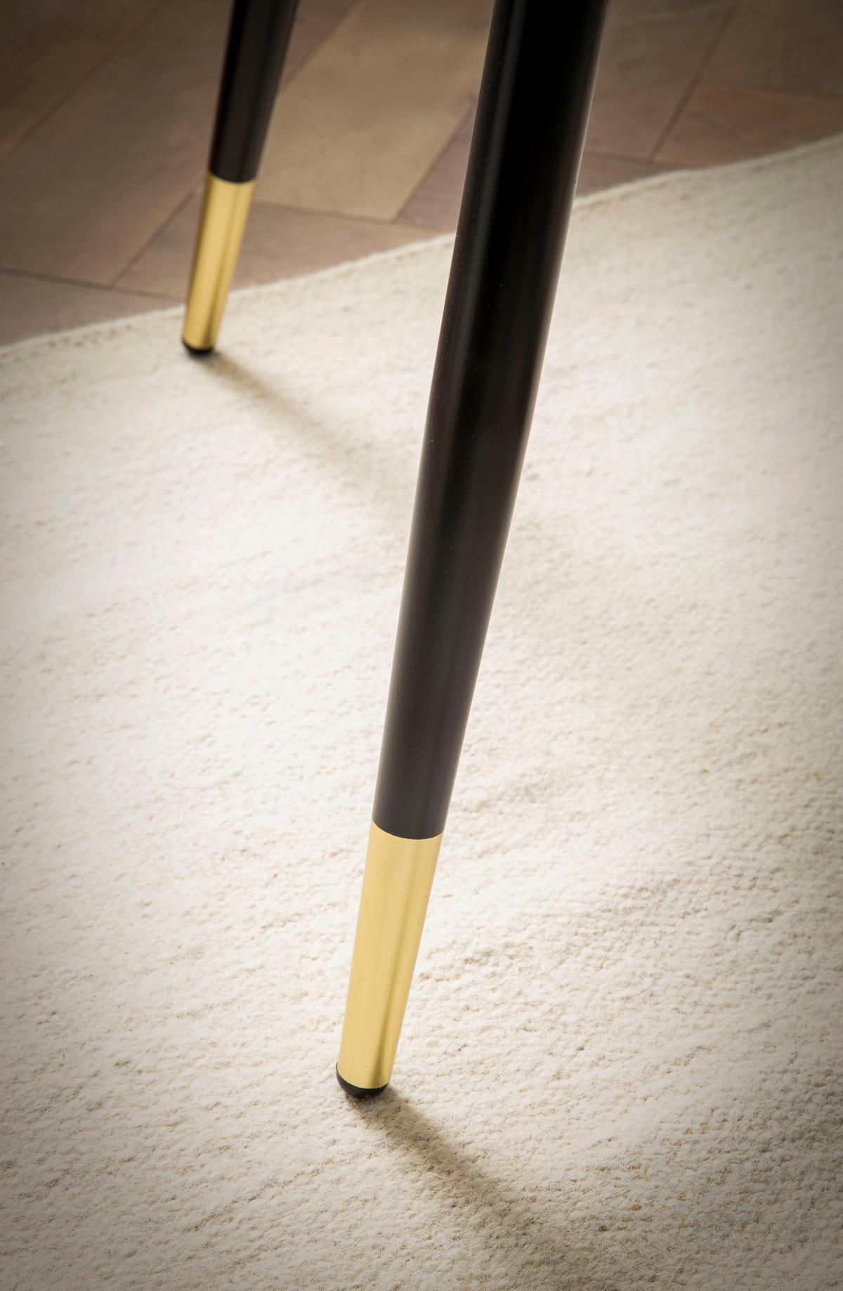 Esstisch Schwarz L: 75 cm - Goldfarben/Schwarz, Design, Holzwerkstoff/Metall (75/75/76cm) - Livetastic