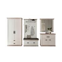 Garderobe Florenz Pinienfarbe/Hellbraun 341cm - Hellbraun/Pinienfarben, Design, Holzwerkstoff (341/201/45cm) - MID.YOU